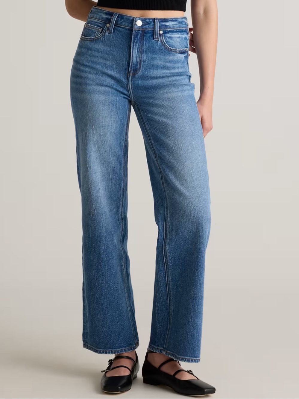 Quince Bella stretch relaxed straight jeans